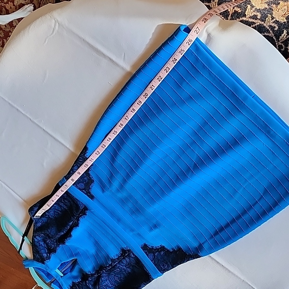 Guess Mini Dress ๐ size 4 Blue color-black lace - Picture 17 of 17